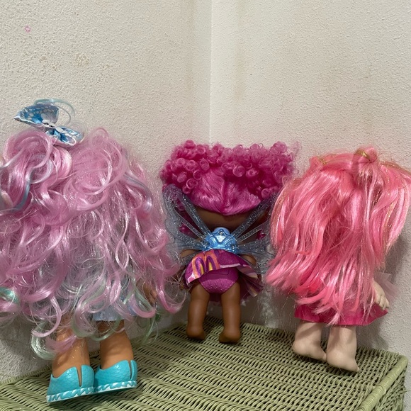 Charming Doll Trio with Pink and Purple Hair - Picture 9 of 10